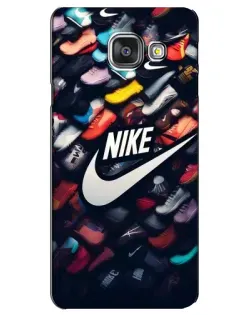 Чехол для Samsung Galaxy A3 2016 (A3100, A310F) с картинкой «Коллекция кроссовок Nike»