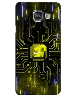 Чехол для Samsung Galaxy A3 2016 (A3100, A310F) с картинкой «Nike — золотая искра»