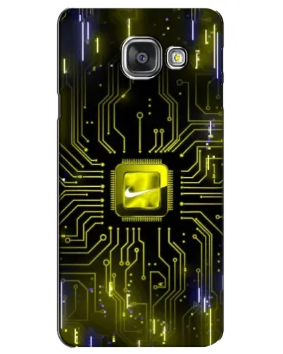 Чехол для Samsung Galaxy A3 2016 (A3100, A310F) с картинкой «Nike — золотая искра»