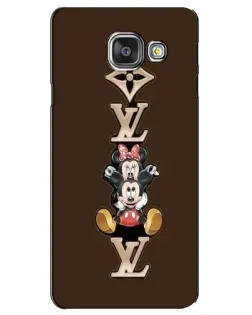 Чехол для Samsung Galaxy A3 2016 (A3100, A310F) с картинкой «LV и Микки Маус»