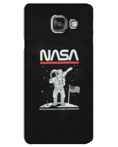 Чехол для Samsung Galaxy A3 2016 (A3100, A310F) с картинкой «NASA — шагаем по Луне»