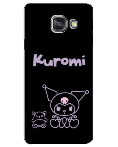 Чехол для Samsung Galaxy A3 2016 (A3100, A310F) с картинкой «Kuromi — черный минимализм»