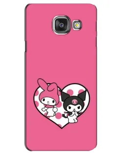 Чехол для Samsung Galaxy A3 2016 (A3100, A310F) с картинкой «Kuromi и My Melody»