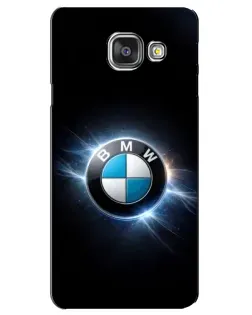 Чехол для Samsung Galaxy A3 2016 (A3100, A310F) с картинкой «BMW — неоновое сияние»