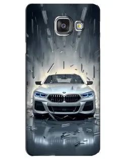 Чехол для Samsung Galaxy A3 2016 (A3100, A310F) с картинкой «BMW в свете фар»