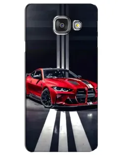 Чехол для Samsung Galaxy A3 2016 (A3100, A310F) с картинкой «Красная BMW на дороге»