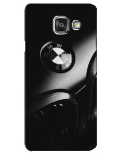 Чехол для Samsung Galaxy A3 2016 (A3100, A310F) с картинкой «Эмблема BMW — макро»