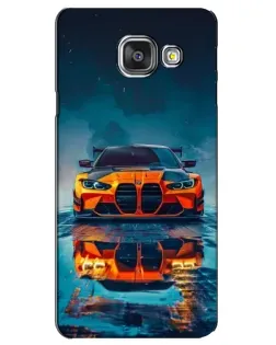 Чохол для Samsung Galaxy A3 2016 (A3100, A310F) з картинкою «BMW — золота емблема»