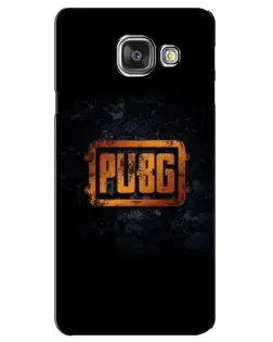 Чехол для Samsung Galaxy A3 2016 (A3100, A310F) с картинкой «PUBG — золотой логотип»