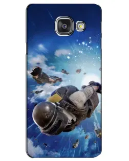 Чехол для Samsung Galaxy A3 2016 (A3100, A310F) с картинкой «Десант PUBG — прыжок»