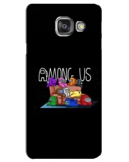 Чехол для Samsung Galaxy A3 2016 (A3100, A310F) с картинкой «Логотип Among Us» Чехол для Samsung Galaxy A3 2016 (A3100, A310F) с картинкой «Логотип Among Us»