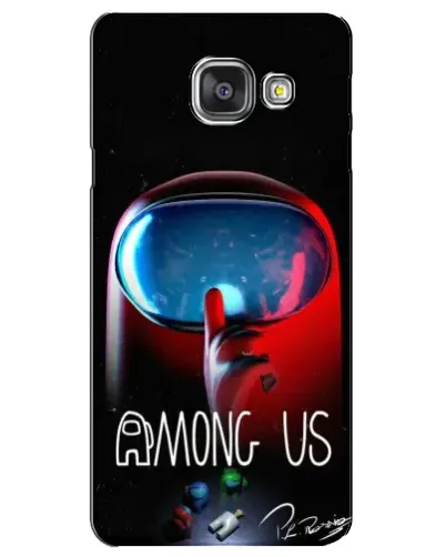 Чехол для Samsung Galaxy A3 2016 (A3100, A310F) с картинкой «Красный импостер — макро»