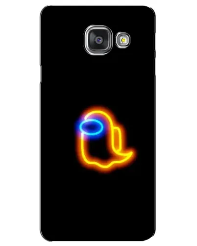 Чехол для Samsung Galaxy A3 2016 (A3100, A310F) с картинкой «Among Us неоновое сияние»