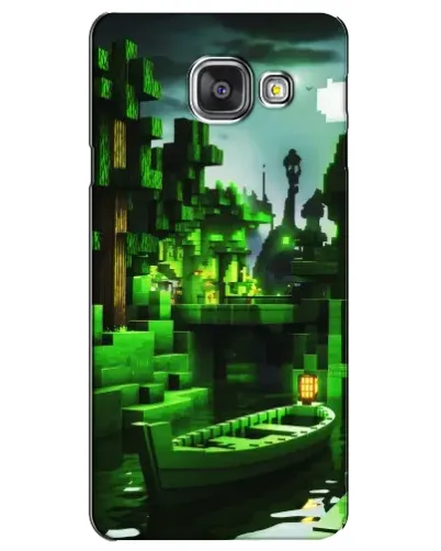 Чехол для Samsung Galaxy A3 2016 (A3100, A310F) с картинкой «Minecraft лесной пейзаж»