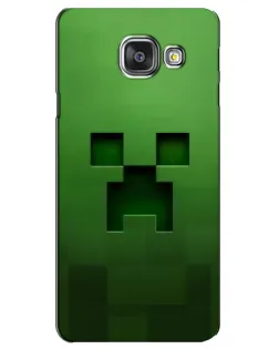Чехол для Samsung Galaxy A3 2016 (A3100, A310F) с картинкой «Крипер микро-дизайн»
