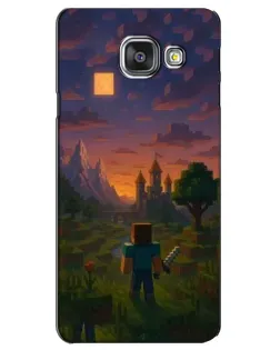 Чехол для Samsung Galaxy A3 2016 (A3100, A310F) с картинкой «Стив у башни»