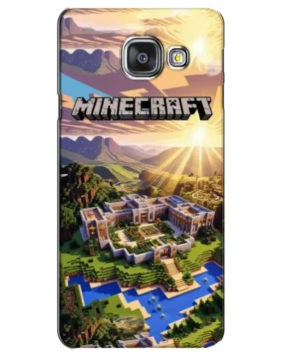 Чехол для Samsung Galaxy A3 2016 (A3100, A310F) с картинкой «Minecraft панорама»