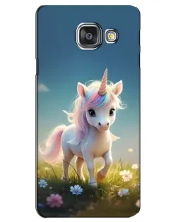 Чехол для Samsung Galaxy A3 2016 (A3100, A310F) с картинкой «Единорог на поляне» Чехол для Samsung Galaxy A3 2016 (A3100, A310F) с картинкой «Единорог на поляне»