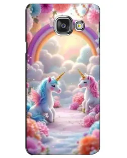Чехол для Samsung Galaxy A3 2016 (A3100, A310F) с картинкой «Радуга и единороги» Чехол для Samsung Galaxy A3 2016 (A3100, A310F) с картинкой «Радуга и единороги»
