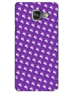 Чехол для Samsung Galaxy A3 2016 (A3100, A310F) с картинкой «Единороги на фиолетовом»