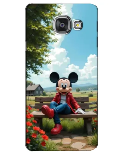 Чехол для Samsung Galaxy A3 2016 (A3100, A310F) с картинкой «Микки на скамейке»