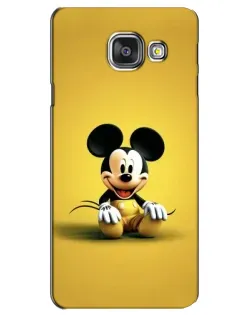 Чехол для Samsung Galaxy A3 2016 (A3100, A310F) с картинкой «Микки на желтом»