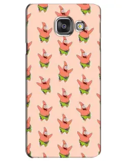 Чехол для Samsung Galaxy A3 2016 (A3100, A310F) с картинкой «Патрик Стар паттерн»