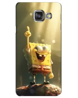 Чехол для Samsung Galaxy A3 2016 (A3100, A310F) с картинкой «Сияющий Спанч Боб»