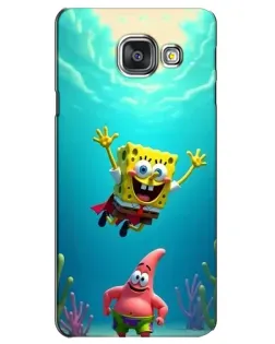 Чехол для Samsung Galaxy A3 2016 (A3100, A310F) с картинкой «Спанч Боб под водой»