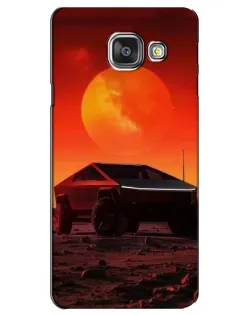 Чехол для Samsung Galaxy A3 2016 (A3100, A310F) с картинкой «Cybertruck на Марсе»