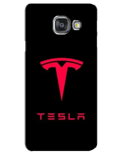 Чехол для Samsung Galaxy A3 2016 (A3100, A310F) с картинкой «Tesla Red Logo»