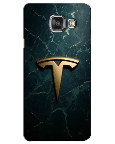 Чехол для Samsung Galaxy A3 2016 (A3100, A310F) с картинкой «Мраморная Tesla Gold»