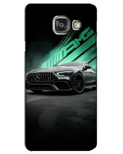 Чехол для Samsung Galaxy A3 2016 (A3100, A310F) с картинкой «Темный Mercedes AMG»