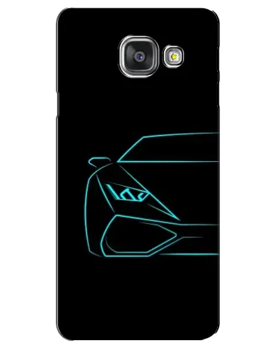 Чехол для Samsung Galaxy A3 2016 (A3100, A310F) с картинкой «Голубой силуэт Lamborghini» Чехол для Samsung Galaxy A3 2016 (A3100, A310F) с картинкой «Голубой силуэт Lamborghini»