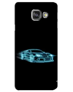 Чехол для Samsung Galaxy A3 2016 (A3100, A310F) с картинкой «Неоновый контур Lamborghini»