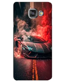 Чехол для Samsung Galaxy A3 2016 (A3100, A310F) с картинкой «Lamborghini красный дым»