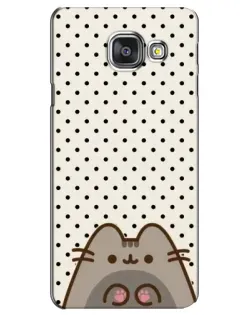 Чехол для Samsung Galaxy A3 2016 (A3100, A310F) с картинкой «Пушин в горошек»