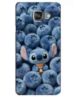 Чехол для Samsung Galaxy A3 2016 (A3100, A310F) с картинкой «Стич и голубика»