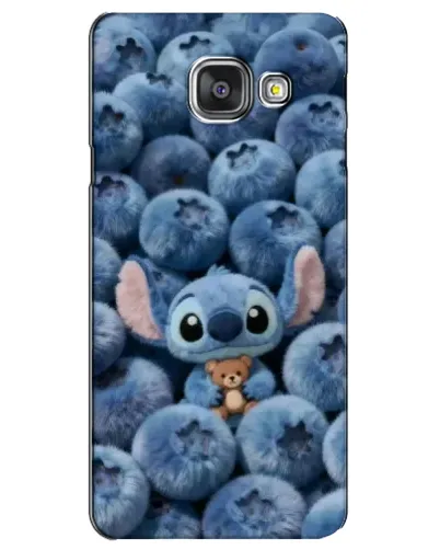 Чехол для Samsung Galaxy A3 2016 (A3100, A310F) с картинкой «Стич и голубика»