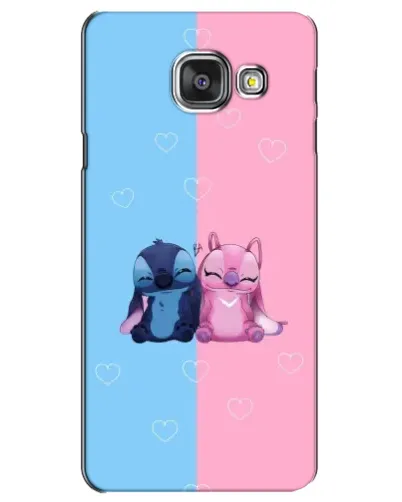 Чехол для Samsung Galaxy A3 2016 (A3100, A310F) с картинкой «Stitch и Angel Love»