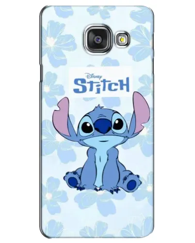Чехол для Samsung Galaxy A3 2016 (A3100, A310F) с картинкой «Stitch среди цветов»