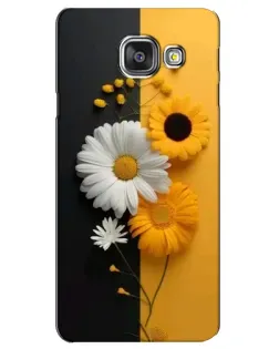Чехол для Samsung Galaxy A3 2016 (A3100, A310F) с картинкой «Подсолнух и ромашка»