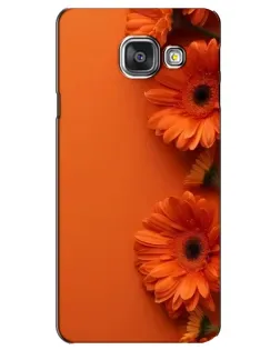 Чехол для Samsung Galaxy A3 2016 (A3100, A310F) с картинкой «Оранжевые герберы»