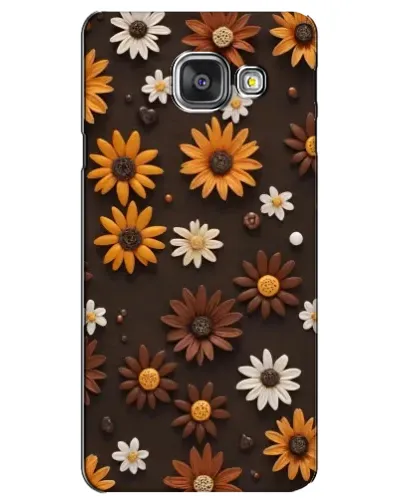 Чехол для Samsung Galaxy A3 2016 (A3100, A310F) с картинкой «Узор из маленьких подсолнухов»