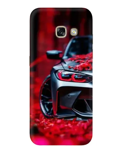 Чехол для Samsung Galaxy A3 2017 (A320, A320F) с картинкой «Спортивная BMW и цветы»