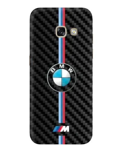 Чехол для Samsung Galaxy A3 2017 (A320, A320F) с картинкой «Эмблема BMW и карбон»