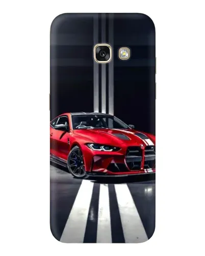 Чехол для Samsung Galaxy A3 2017 (A320, A320F) с картинкой «Красная BMW на дороге»