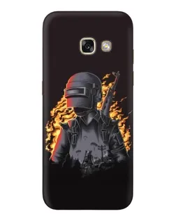 Чохол для Samsung Galaxy A3 2017 (A320, A320F) з картинкою «PUBG — вогняний силует»