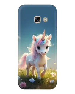 Чехол для Samsung Galaxy A3 2017 (A320, A320F) с картинкой «Единорог на поляне»