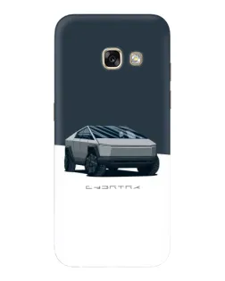 Чохол для Samsung Galaxy A3 2017 (A320, A320F) з картинкою «Сріблястий Cybertruck Tesla»